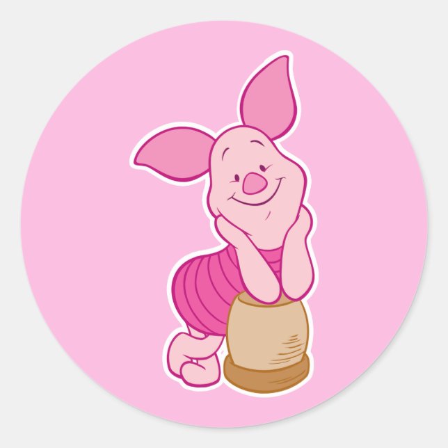 Pegatina Redonda Cerdito (Anverso)