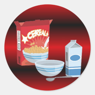 Pegatina Redonda Cereal