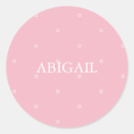 Pegatina Redonda Ceremonia de Chicas judíos hebreos