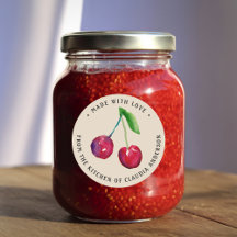 Cereza Rústica Hecho Con Amor Regalo de Cocina Sti