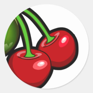 Pegatina Redonda Cerezas por PinkGirlz
