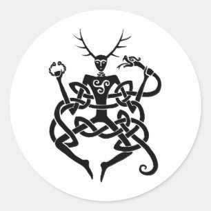 Pegatina Redonda cernunnos