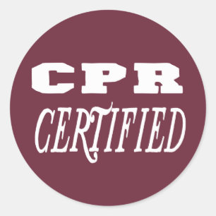 Pegatina Redonda certificación de RCP