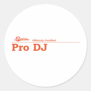 Pegatina Redonda Certificación Pro DJ