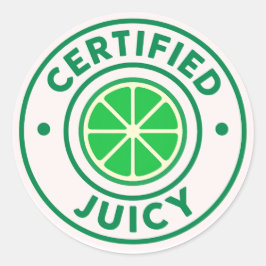 Pegatina Redonda Certified Juicy™ – Lime Circle Sticker