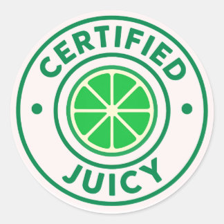 Pegatina Redonda Certified Juicy™ – Lime Circle Sticker