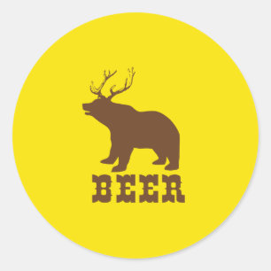 Pegatina Redonda Cerveza