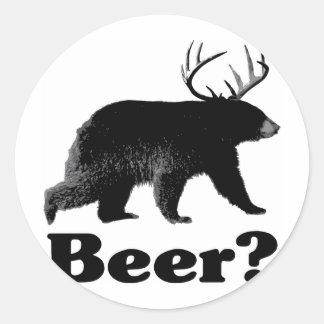Pegatina Redonda ¿Cerveza?