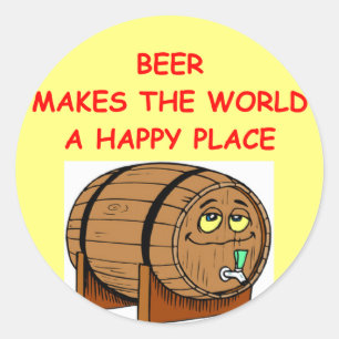 Pegatina Redonda cerveza