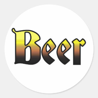 Pegatina Redonda Cerveza