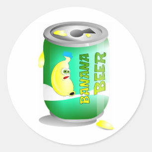 Pegatina Redonda Cerveza bananera