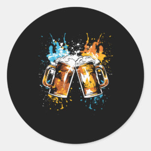 Pegatina Redonda Cerveza vitorea alcohol bebe graffiti picante