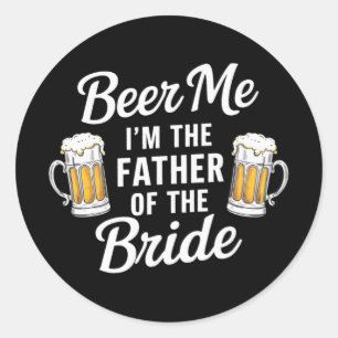 Pegatina Redonda Cerveza Yo soy el padre de la bebida divertida de 