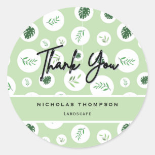 Pegatina Redonda Césped profesional y cuidado de árboles