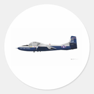 Pegatina Redonda Cessna T-37 Dragonfly 68902