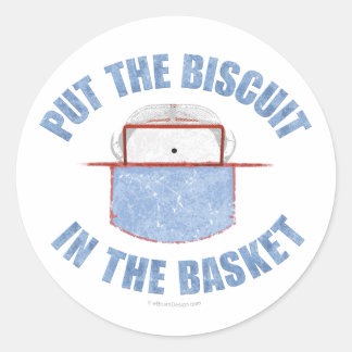 Pegatina Redonda Cesta de Biscuit (Hockey)