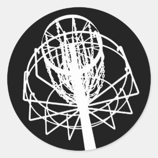 Pegatina Redonda cesta de golf en disco
