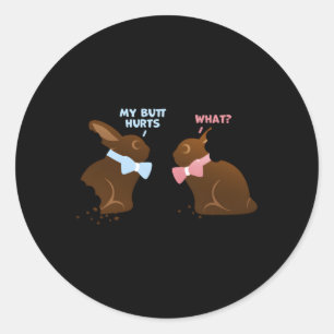 Pegatina Redonda Cesta De Pascua De Nochebuena De Chocolate Y Me Du