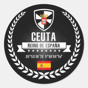 Pegatina Redonda Ceuta