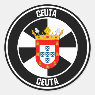 Pegatina Redonda Ceuta Round Emblem