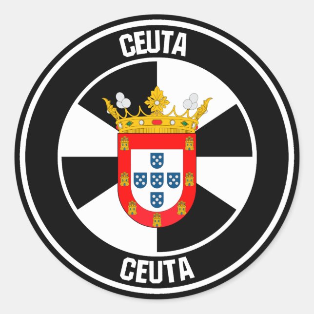 Pegatina Redonda Ceuta Round Emblem (Anverso)