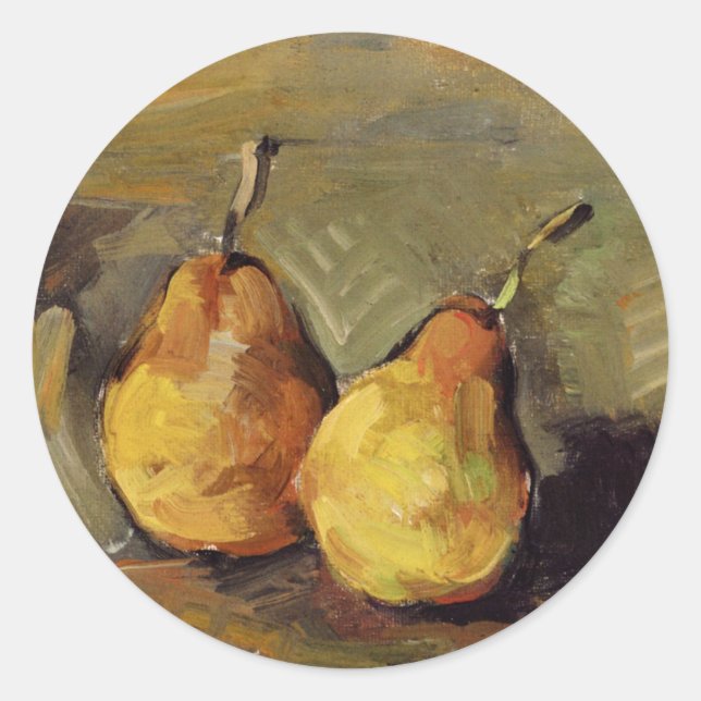 Pegatina Redonda Cezanne - Dos pieñas (Anverso)