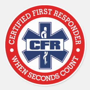 Pegatina Redonda CFR (Respondedor certificado primero)