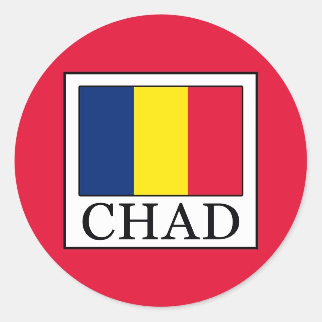 Pegatina Redonda Chad (Anverso)