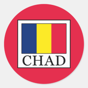 Pegatina Redonda Chad