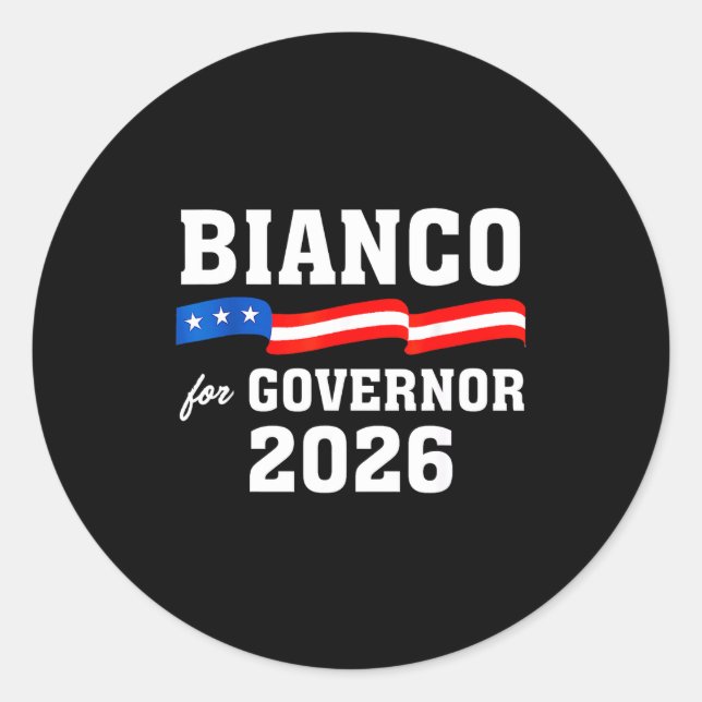 Pegatina Redonda Chad Bianco For Governor Of California 2026  (Anverso)