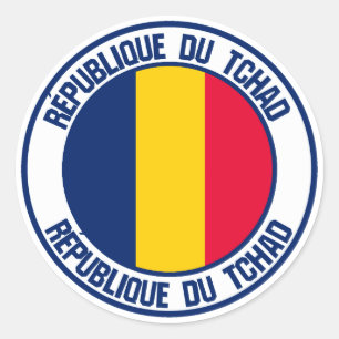 Pegatina Redonda Chad Round Emblem