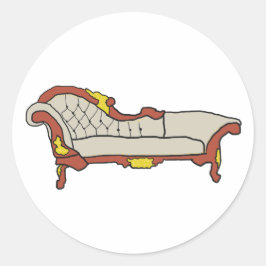 Pegatina Redonda Chaise Longue