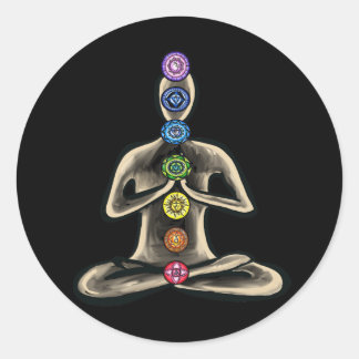 Pegatina Redonda Chakra Powered