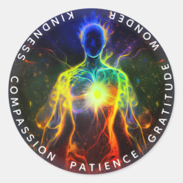 Pegatina Redonda Chakras | Auras humanas | Energy Healer