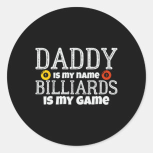 Pegatina Redonda Chalk Stick Cueist Table Rack Snooker Billiards Po