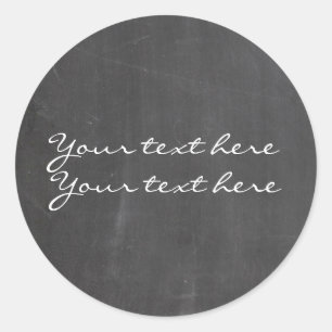 Pegatina Redonda Chalkboard Chalk 2 Personalizados Pegatinas partid