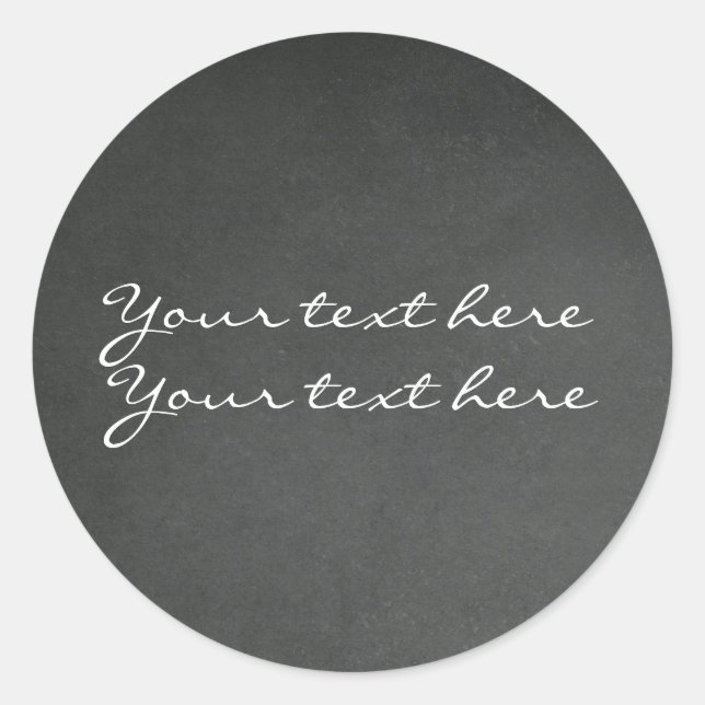 Pegatina Redonda Chalkboard Chalk Personalizado Pegatinas a favor (Anverso)