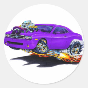 Pegatina Redonda Challenger Purple Car 2008-10
