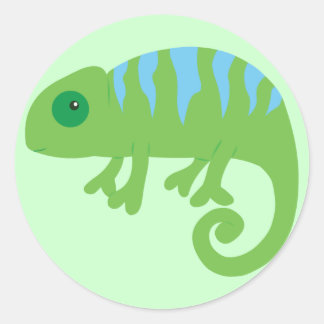 Pegatina Redonda Chameleon