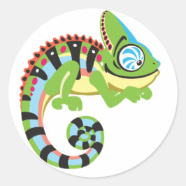 Pegatina Redonda Chameleon personalizado