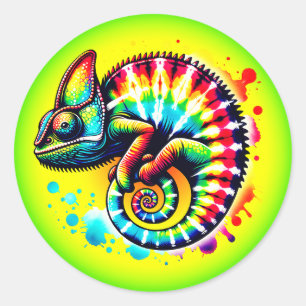 Pegatina Redonda Chameleon Tye