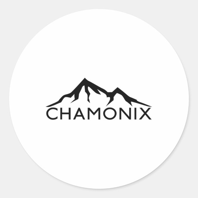 Pegatina Redonda Chamonix (Anverso)