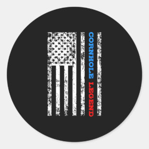 Pegatina Redonda Champion Bean Bag Corn Hole Toss Gift
