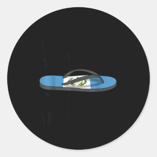 Pegatina Redonda Chancla Survivor Guatemala Funny Guatemalan Flag