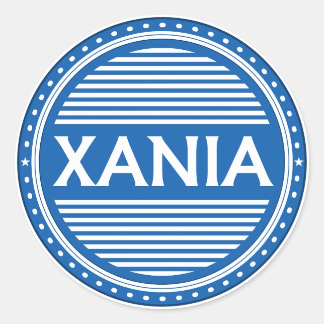 Pegatina Redonda Chania City Pride Emblem – Greek Identity (Anverso)