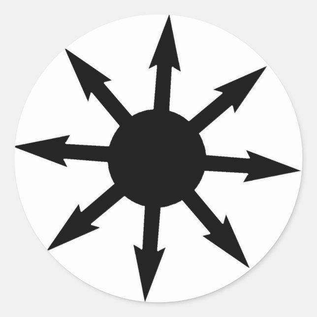 Pegatina Redonda Chaosphere (Anverso)