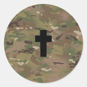 Pegatina Redonda Chaplain (cristiano)
