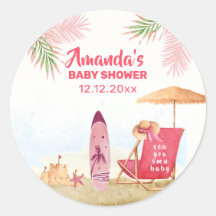 Chapoteo Aloha Surfboard Playa Baby Shower 