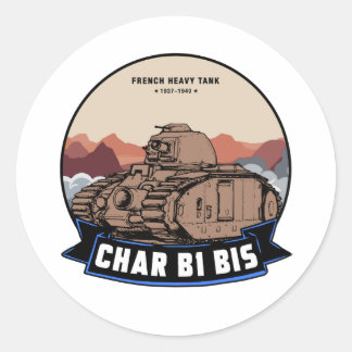 PEGATINA REDONDA CHAR B TANK