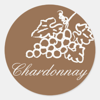 Pegatina Redonda Chardonnay - Personalizado